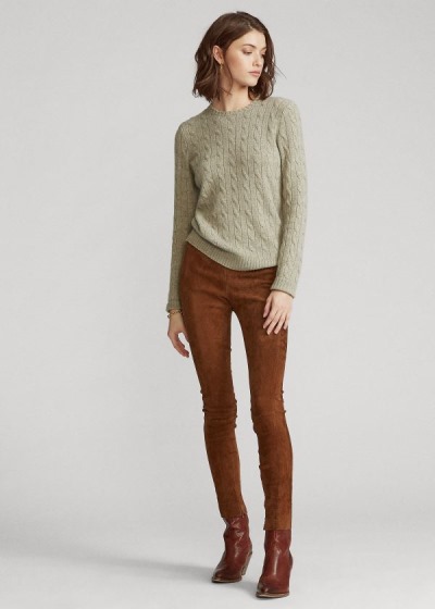 Women's Polo Ralph Lauren Suede Skinny Pants | 813690ETD